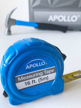 65 Piece Household and Mechanical Tool Set blue tape measure and hammer shown  for model  DT0001