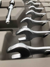 Apollo Tools 95 Piece Mechanics Tool Set in Metric and SAE detail close up of wrenches