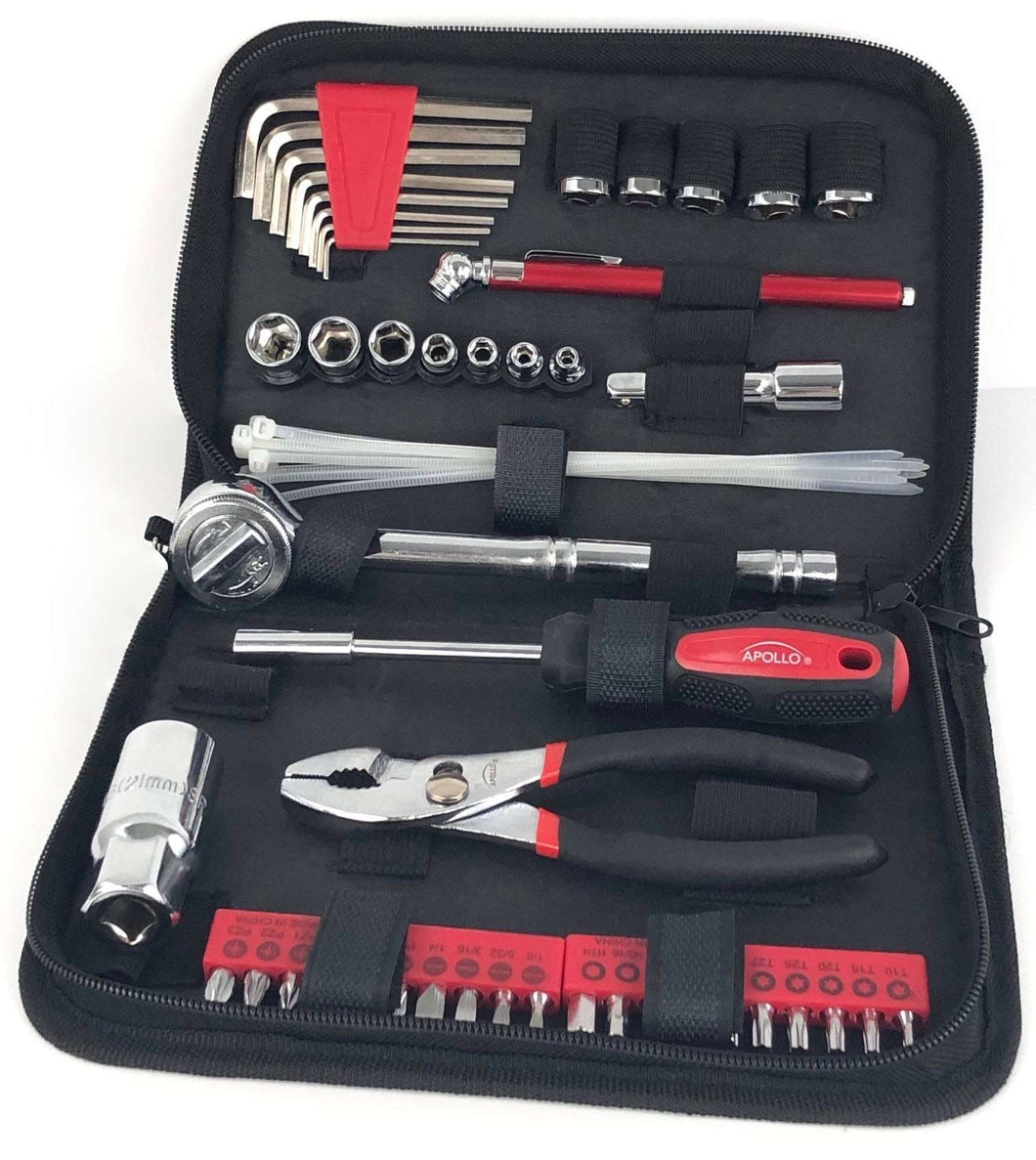 Apollo Tools 56 Piece SAE Auto Tool Set In Zipper Case - DT9774