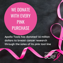 Apollo Tools has donated over 1.6 million dollars to breast cancer research through the sale of its pink tool line.