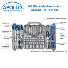 call outs include - 1/4" 72-tooth Quick-Release Ratchet
- 3" x 1/4" Dr. Extension Bar
- Eleven 1/4" Dr. 6-pt. Metric Sockets: 4mm, 5mm, 5.5mm, 6mm, 7mm, 8mm, 9mm, 10mm, 11mm, 12mm, 13mm
- Eleven 1/4" Dr. 6-Pt. SAE Sockets: 5/32", 3/16", 7/32", 1/4", 9/32", 5/16", 11/32", 3/8", 7/16", 1/2", 9/16"
- 3/8" 72-tooth Quick-Release Ratchet
- 3" x 3/8" Dr. Extension Bar
- 6" x 3/8" Dr. Extension Bar
- 3/8" x 1/4" Adapter
- Two 3/8" Dr. Spark Plug Sockets: 5/8", 13/16"
- Eleven 3/8" Dr. 12-pt.SAE Sockets: 9