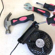Four Piece Stubby Tool Set - Pink- DT0240P shows screwdriver in use