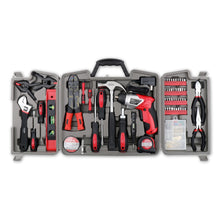 Apollo Tools 161 Piece Household Tool Kit with Convenient 3.6 Volt Lithium Ion Cordless Screwdriver - DT0739