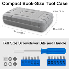Apollo Tools 20-Piece Compact DIY Household Tool Set – Book-Sized Home Repair Kit with Hammer, Screwdrivers, Wrench, Bits & Case – DT1031