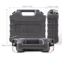 3.6 Volt Lithium-Ion Rechargeable Screwdriver with 45 Pieces Accessory Set - DT4944 shows tool box in several angles