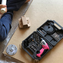 3.6 Volt Lithium-Ion Rechargeable Screwdriver with 45 Piece Accessory Set - Pink DT4944P shown in use