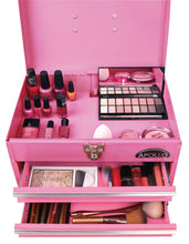 pink metal tool box tool chest with drawers for makeup, nail salon organizing, tattoo equipment