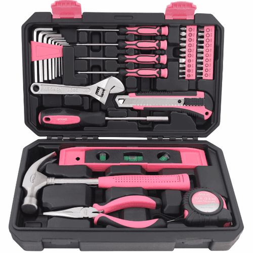 39 Piece General Pink Tool Set in Storage Case with upgraded Tool Selection DT9711P