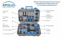 65 Piece Household and Mechanical Tool Set -- DT0001