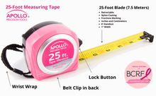 25ft. Tape Measure - Pink - DT5002P