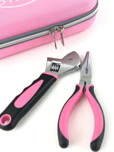 63-Piece Household Tool Kit in Attractive Designer Zippered Case with Selected Pink Tools -DT5016P