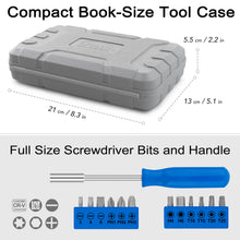 Apollo Tools 20-Piece Compact DIY Household Tool Set – Book-Sized Home Repair Kit with Hammer, Screwdrivers, Wrench, Bits & Case – DT1031