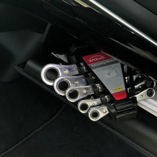 Apollo Tools 5 Piece SAE Ratcheting Wrench Set - DT1212 lifestyle image of tool set in car glove compartment