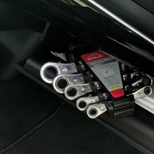 Apollo Tools 5 Ratcheting Wrenches - Metric - DT1213 shows set in car's open glove compartment 