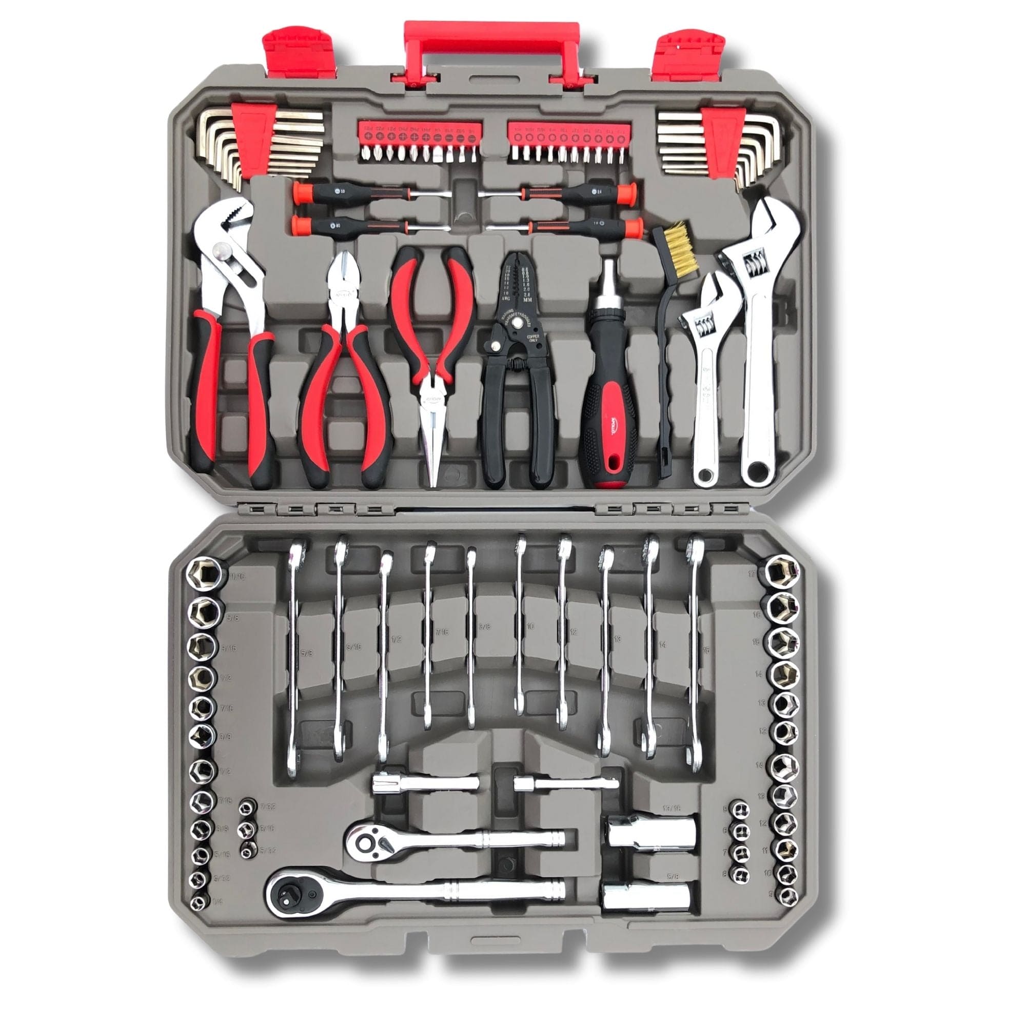 95 Piece Mechanics Tool Set in Metric and SAE for Small Engine, Mechan ...