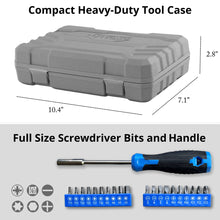 Compact 81 Piece Tool Set with 3.6V Li-Ion Rechargeable USB Cordless Screwdriver - DT2020 Blue/Gray