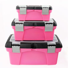 APOLLO TOOLS 3 Piece Tool Box - Pink - DT5005P shows 3 boxes stacked