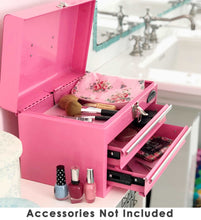 pink metal tool box tool chest with drawers for makeup bathroom decor and organizing