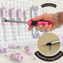 Apollo Tools 8 Pink Essential Screwdriver Set DT5018P shows comfortable grip and powerful magnetism