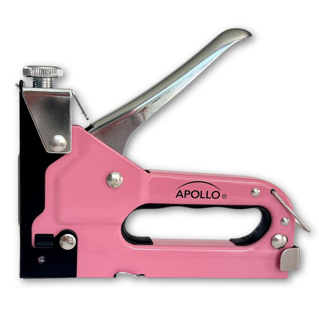 Pink Stapler with Power Adjustment Knob and 3000 Staples assortment ...