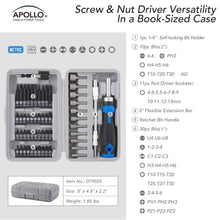 Apollo screw and nut driver set with case on a white background