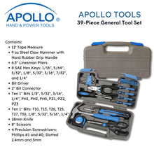 Apollo Tools 39 piece tool set model DT9706BL (blue)  content includes