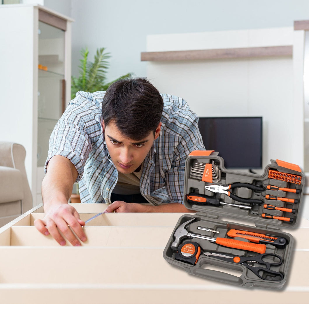 apollo garden tool set Apollo Tools DT9706-OR 39 Piece General Tool Kit Orange