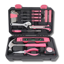 APOLLO TOOLS 39 Piece General Pink Tool Set in Storage Case with upgraded Tool Selection DT9711P