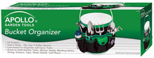green bucket organizer packaging from apollo tools