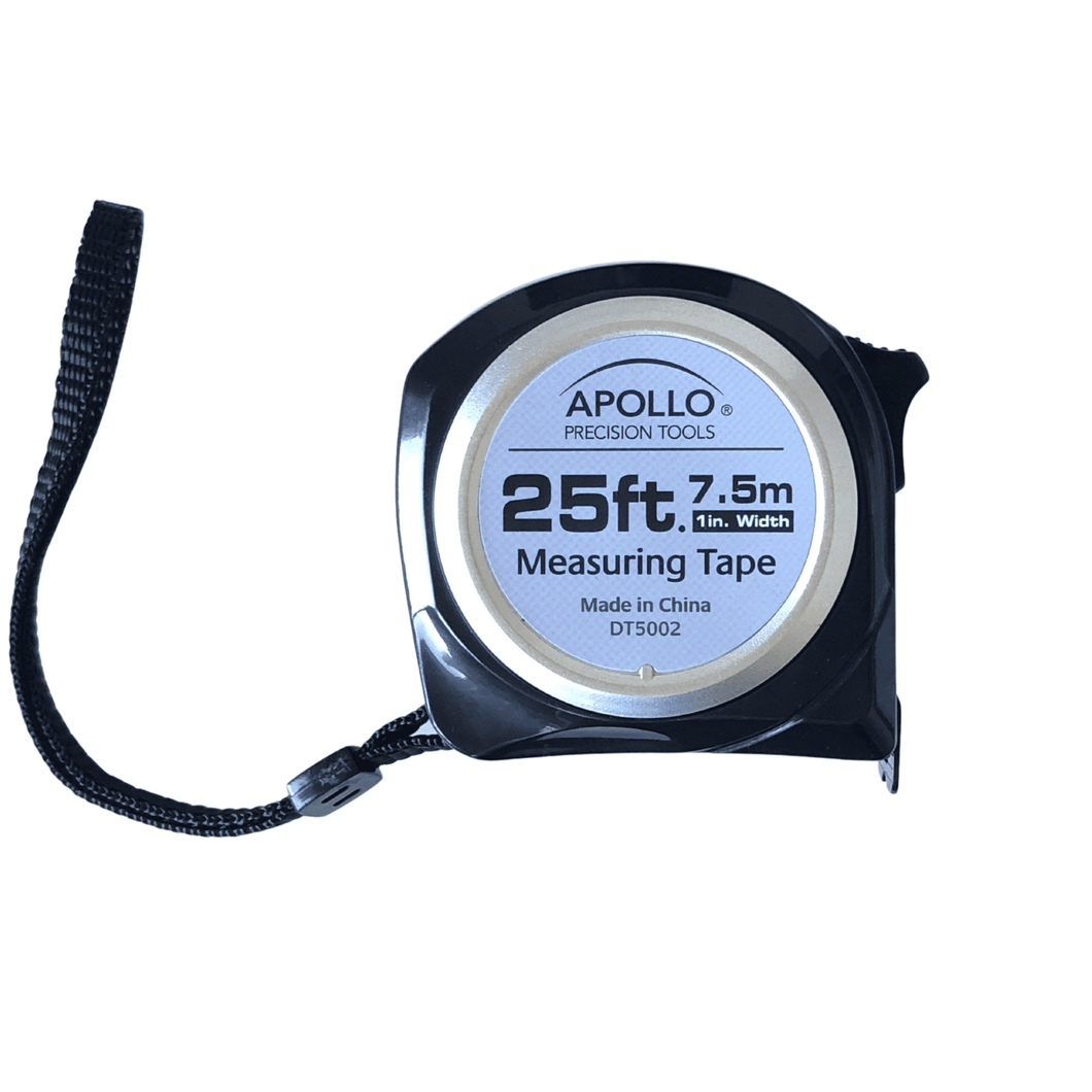 25 ft black tape measure Apollo Tools