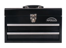 black metal tool chest, black steel tool chest, black tool box, black metal tool box, Apollo Tools box