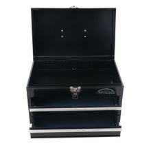 Black Steel Tool Chest with 2 Drawers and Ample Top Compartment -- DT5010