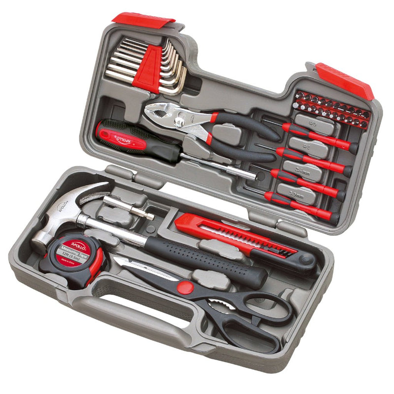 Red 39 piece general tool set over Million units sold worldwide – Apollo  Tools